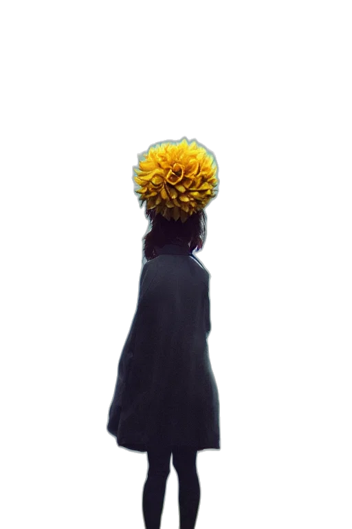 flower, crown, hat, dress, concept art, photorealistic, 3d render, oil painting transparent PNG cut-out