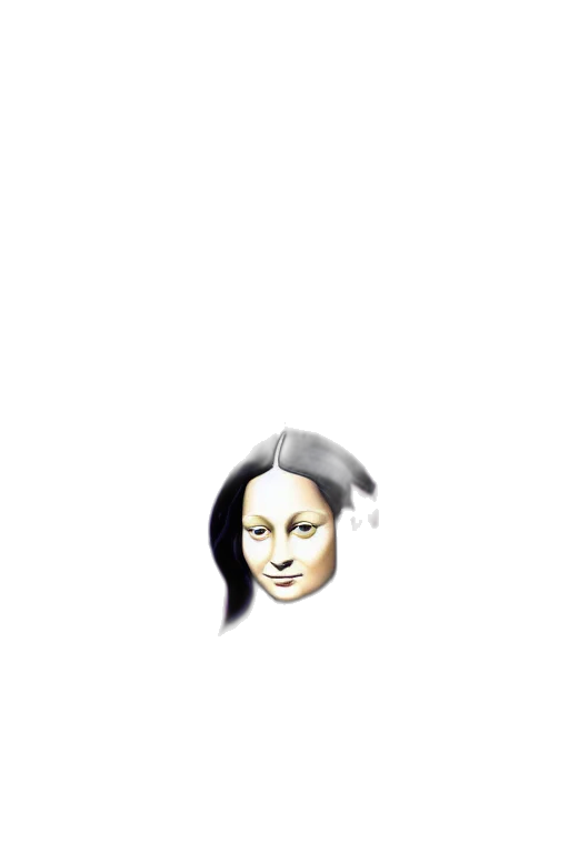 face, hair, mask, creature transparent PNG cut-out