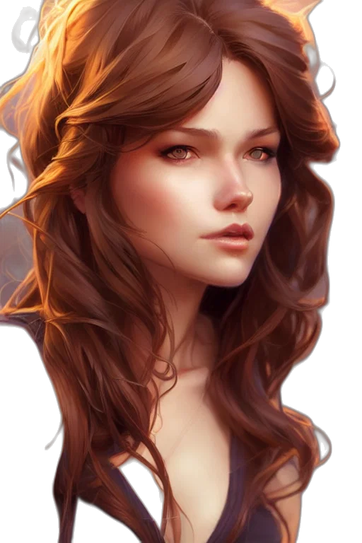 face, crown, hair, dress, fantasy art, photorealistic, concept art, oil painting transparent PNG cut-out