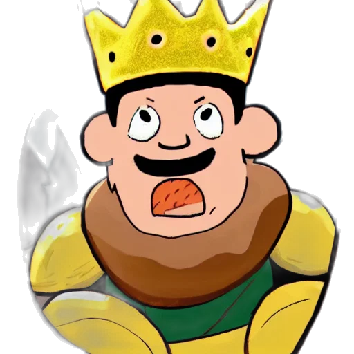 crown, staff, face, animal transparent PNG cut-out