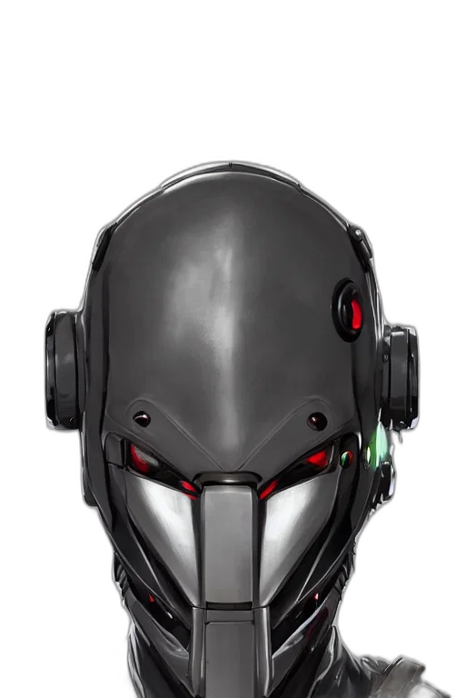 mask, robot, face, concept art transparent PNG cut-out