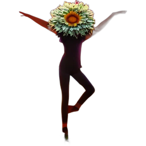 flower, mask, crown, staff, concept art, 3d render, fantasy art, giant transparent PNG cut-out