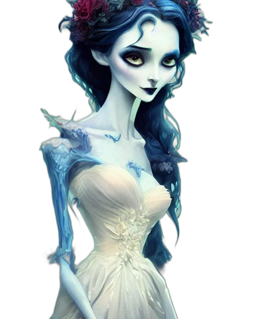 dress, staff, jewelry, fantasy art transparent PNG cut-out