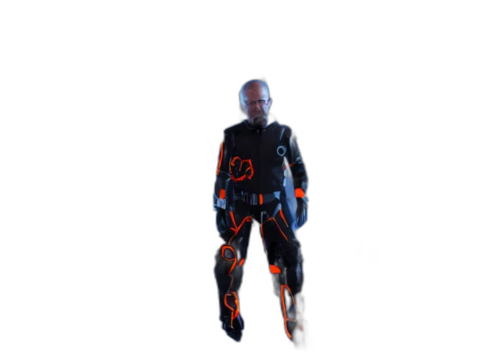 robot, staff, jacket, creature transparent PNG cut-out