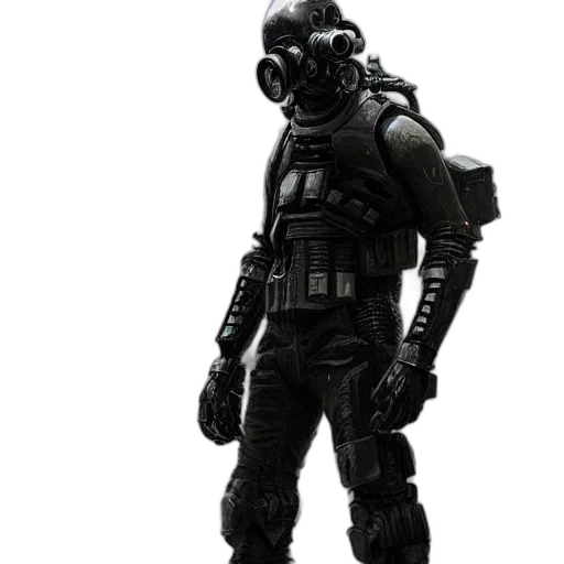 robot, mask, staff, jacket transparent PNG cut-out
