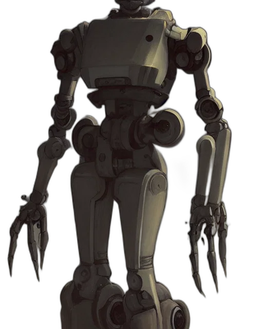 robot, weapon, staff, creature transparent PNG cut-out