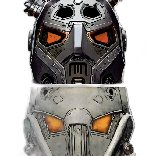 mask, robot, concept art, comic book art transparent PNG cut-out