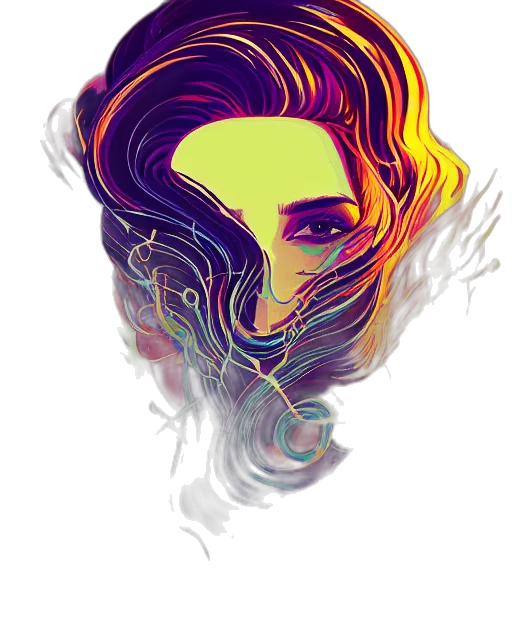 hair, mask, face, crown transparent PNG cut-out