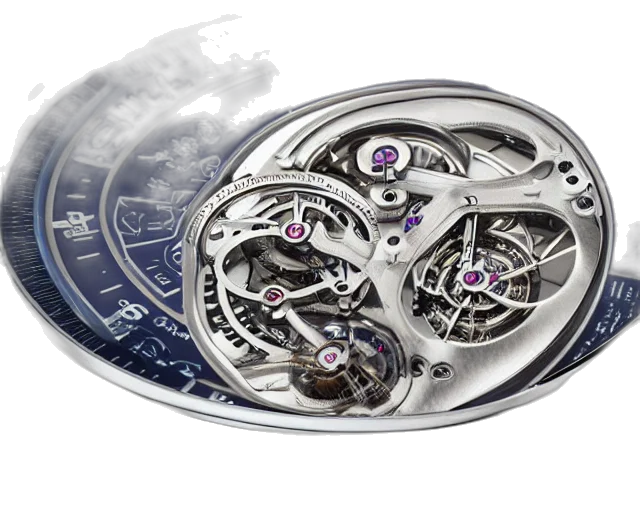 jewelry, crown, 3d render, photorealistic, retro, futuristic, tourbillon, watch transparent PNG cut-out