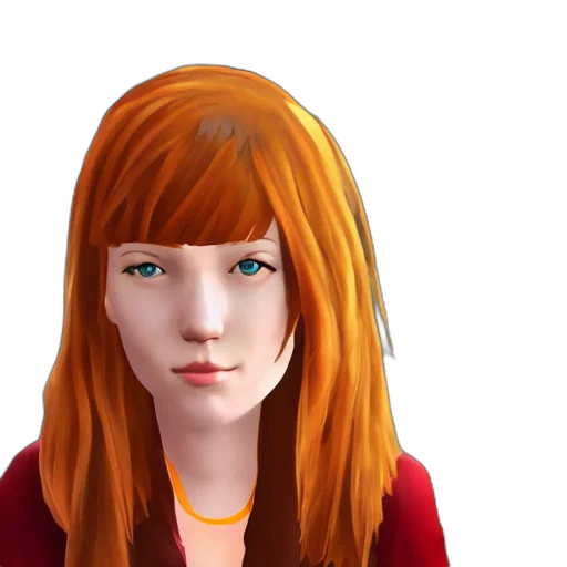 face, 3d render, photorealistic, concept art, fantasy art, red, ginger, hair transparent PNG cut-out