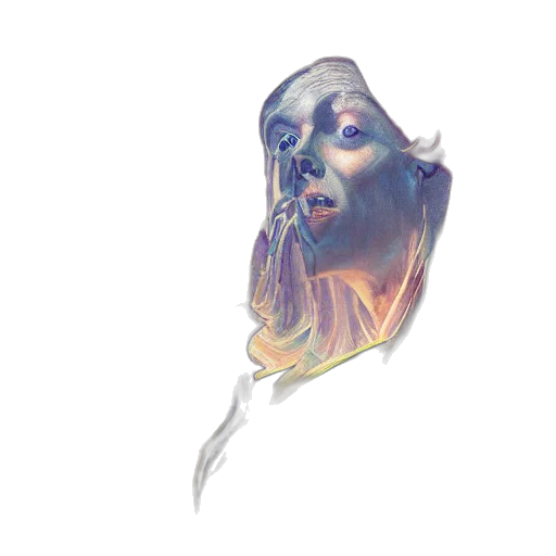 face, mask, creature, hair, concept art, watercolor, photorealistic, fantasy art transparent PNG cut-out