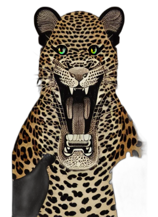 animal, jewelry, mask, 3d render transparent PNG cut-out
