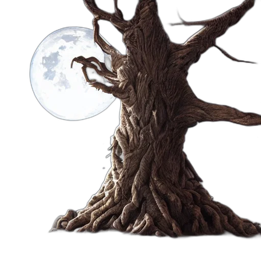 tree, creature, face, hair transparent PNG cut-out