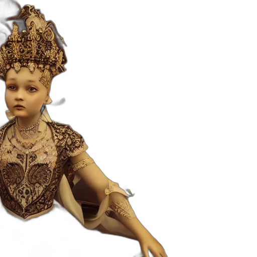 crown, 3d render, concept art, photorealistic, fantasy art, portrait, young, princess transparent PNG cut-out