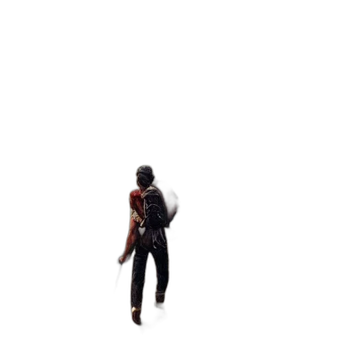 jacket, staff, weapon, robot transparent PNG cut-out