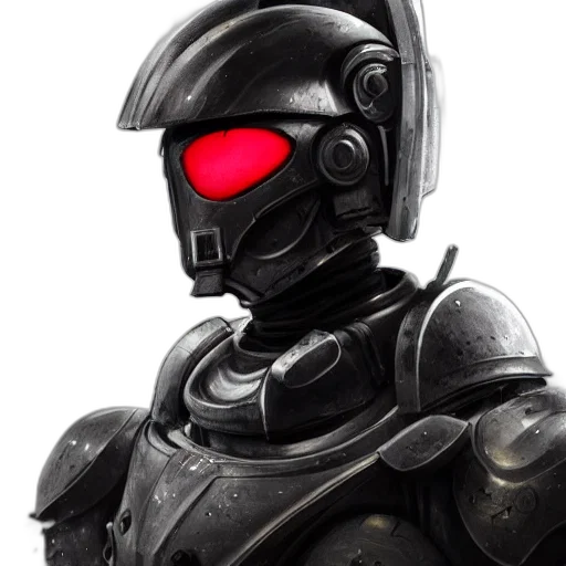 robot, concept art, 3d render, cyberpunk transparent PNG cut-out