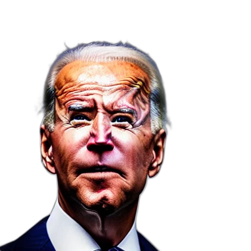 mask, face, creature, animal, photorealistic, vaporwave, joe, biden transparent PNG cut-out