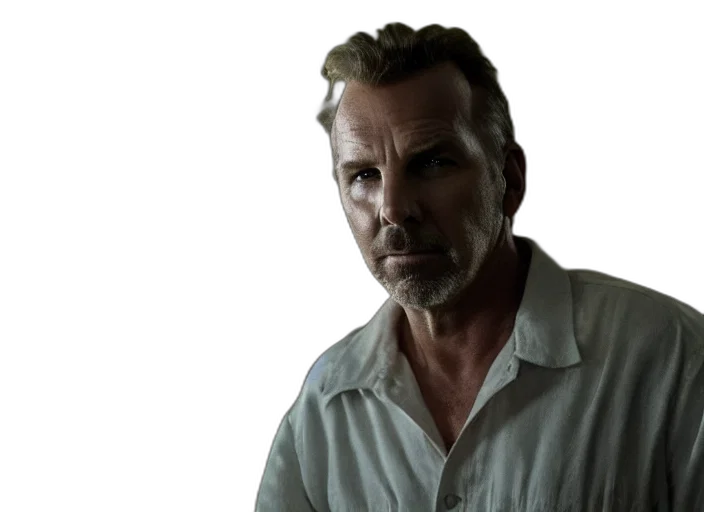 photorealistic, film, still, kevin, costner, jim, hopper, stranger transparent PNG cut-out