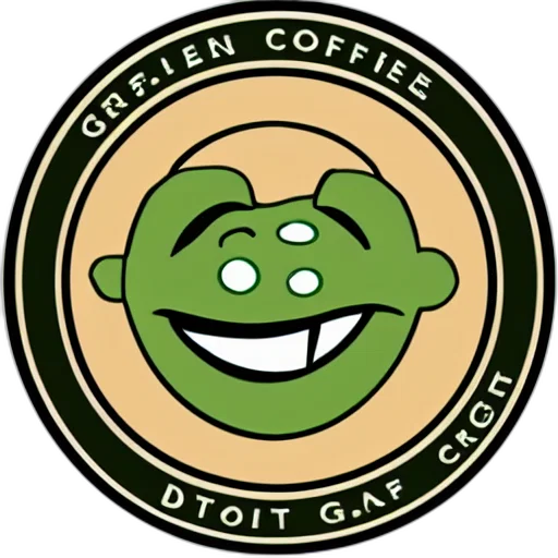 staff, robot, cartoon, concept art, 3d render, comic book art, green, circular transparent PNG cut-out