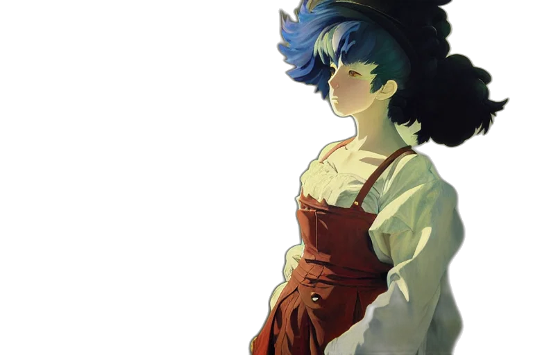 dress, concept art, watercolor, anime transparent PNG cut-out