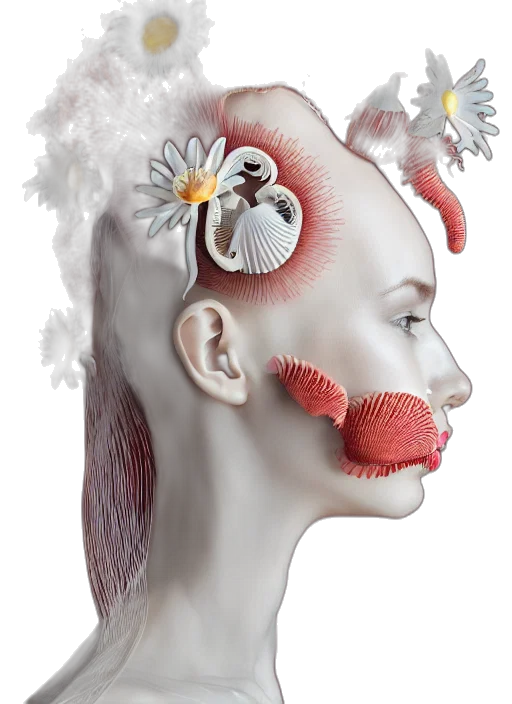 mask, crown, face, photorealistic transparent PNG cut-out