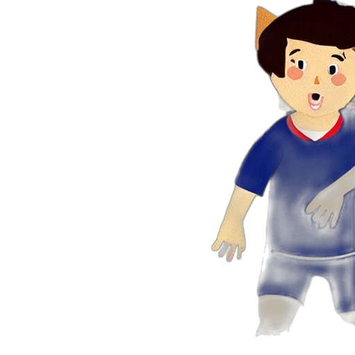 3d render, concept art, photorealistic, cartoon, outer space, illustration, french, boy transparent PNG cut-out