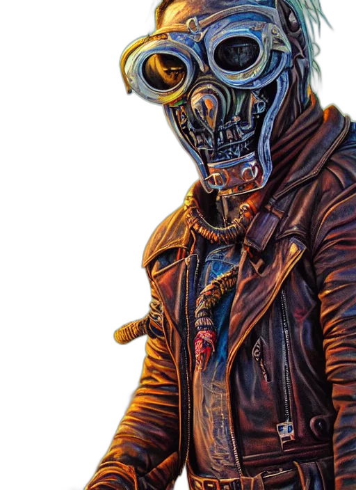 mask, jacket, robot, face transparent PNG cut-out