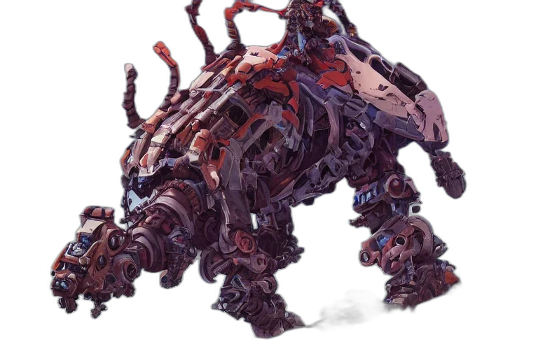 robot, creature, weapon, animal, concept art, 3d render, fantasy art, cyberpunk transparent PNG cut-out