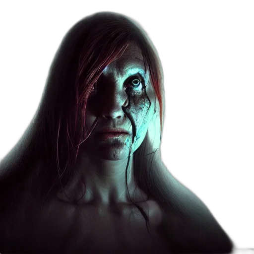 face, mask, creature, concept art transparent PNG cut-out