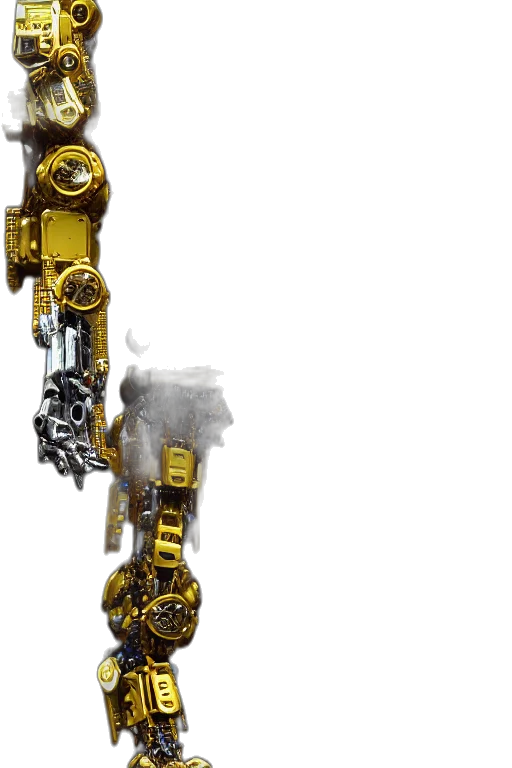 robot, weapon, staff, sword, concept art, 3d render, cyberpunk, pixel art transparent PNG cut-out