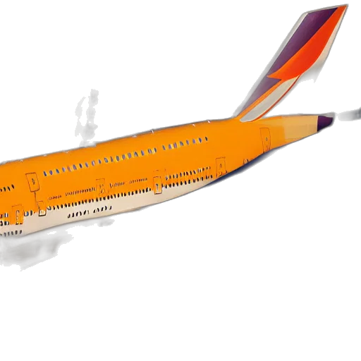 3d render, concept art, airbus, a380 transparent PNG cut-out