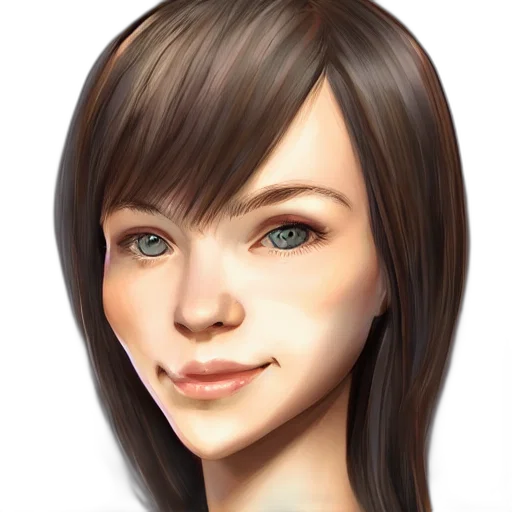 face, hair, robot, photorealistic transparent PNG cut-out
