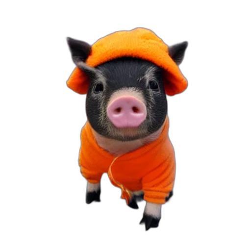 animal, hat, creature, dress, 3d render, photorealistic, cute, mini transparent PNG cut-out