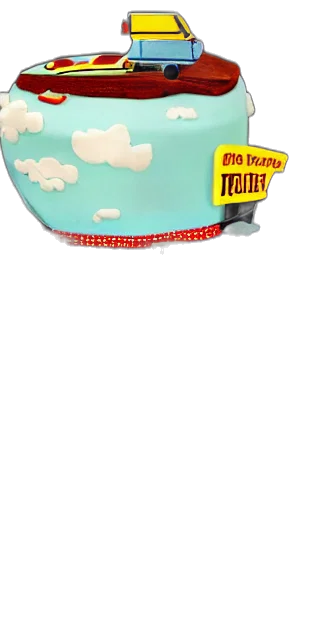 hat, staff, food, cartoon, 3d render, cake, skycraper transparent PNG cut-out