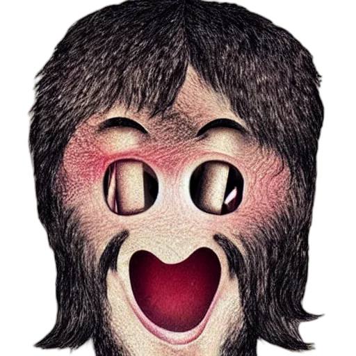 face, mask, hair, creature, cartoon, concept art, photorealistic, watercolor transparent PNG cut-out