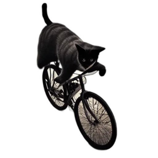 animal, photorealistic, cat, riding transparent PNG cut-out