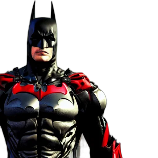 comic book art, concept art, 3d render, batman transparent PNG cut-out