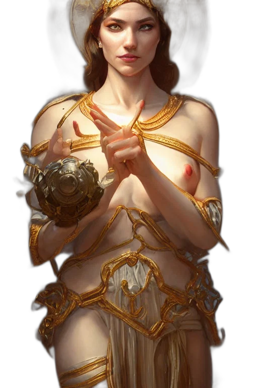 jewelry, crown, staff, fantasy art transparent PNG cut-out