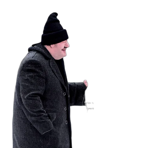 jacket, hat, staff, umbrella transparent PNG cut-out
