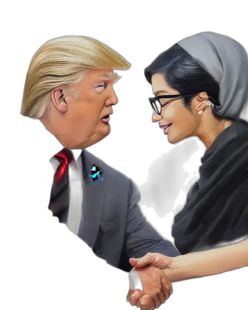 photorealistic, comic book art, donald, trump transparent PNG cut-out