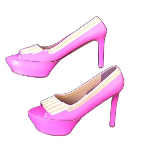 shoes, 3d render, photorealistic, cartoon transparent PNG cut-out
