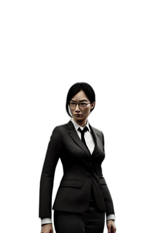 staff, jacket, dress, face, concept art, 3d render, photorealistic, comic book art transparent PNG cut-out