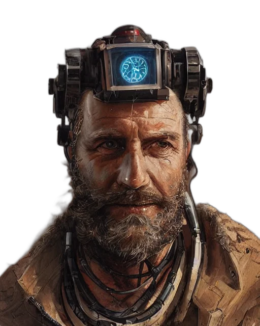 robot, face, staff, animal transparent PNG cut-out
