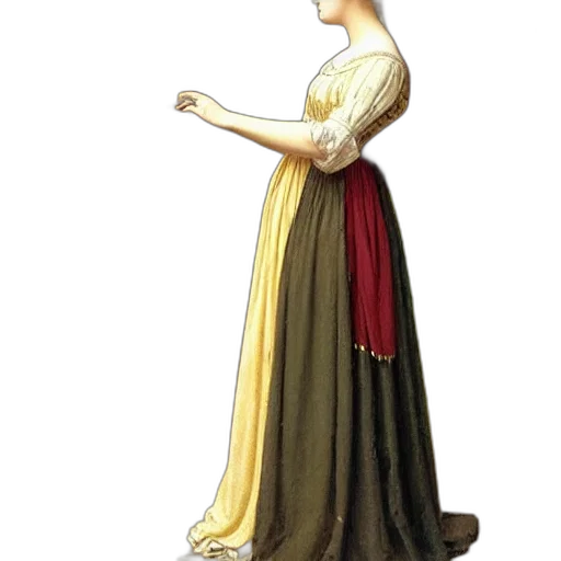 dress, staff, jewelry, crown, concept art, photorealistic, oil painting, 3d render transparent PNG cut-out