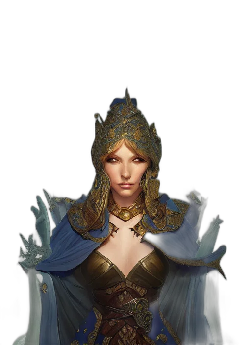 crown, jewelry, fantasy art, concept art, pixel art, photorealistic, golden, blue transparent PNG cut-out