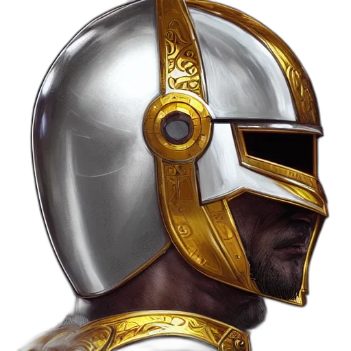 mask, sword, crown, face, concept art, fantasy art, photorealistic, 3d render transparent PNG cut-out
