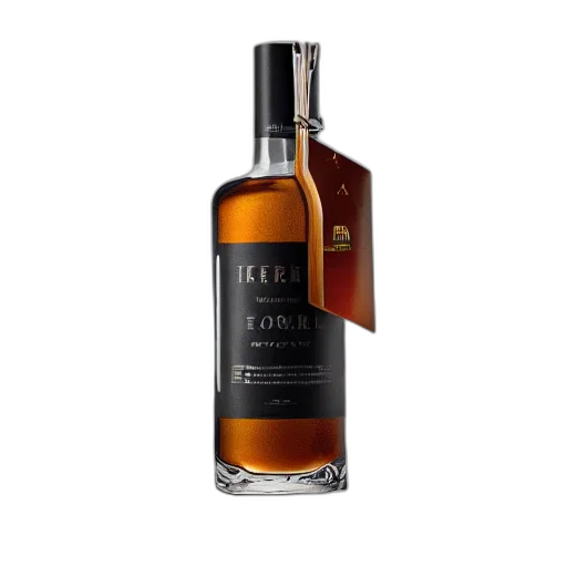 bottle, liqueur, modern, design transparent PNG cut-out