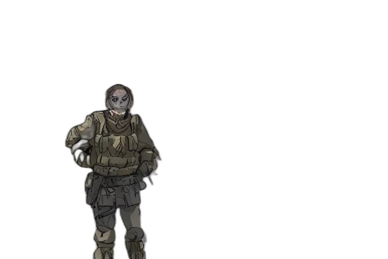 mask, robot, staff, creature transparent PNG cut-out