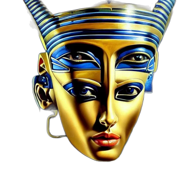 mask, jewelry, crown, face, photorealistic, concept art, fantasy art, 3d render transparent PNG cut-out