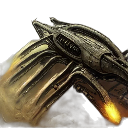weapon, concept art, fantasy art, photorealistic, 3d render, outer space, giant, spaceship transparent PNG cut-out